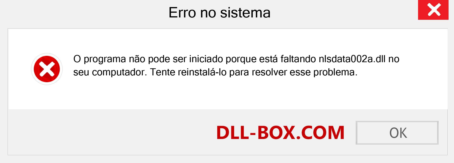 Arquivo nlsdata002a.dll ausente ?. Download para Windows 7, 8, 10 - Correção de erro ausente nlsdata002a dll no Windows, fotos, imagens